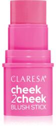 Claresa Cheek 2 Cheek krémes arcpirosító stift árnyalat 01 Candy Pink 6 g