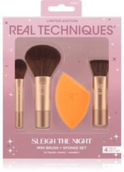 Real Techniques Sleigh The Night Mini Brush + Sponge Set set perii machiaj