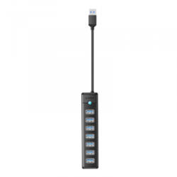 ORICO PW7U 7xUSB 3.0 Hub fekete (PW7U-U3-10-BK-EP-IP)