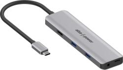 AlzaPower Metal USB-C Dock Station 5in1 (140 W) - asztroszürke (APW-HCA5Yx140)