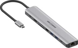 AlzaPower Metal USB-C Dock Station 9in1 (140 W) - asztroszürke (APW-HCA9LYx140)