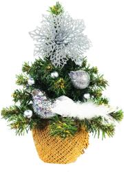 LAALU feldíszített karácsonyfa cserépben - Tiny 3, 16 dísz, 25 cm (LAU-2411-25N)