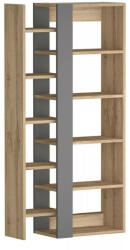 Signal Combo Modern Nyitott Könyvespolc Laminált Tölgy-Antracit Geometrikus (COMBODWAT)
