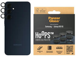 Panzer lencsevédő üvegfólia Hoops Camera Samsung Galaxy A55 5G A556 5D teljes kijelzős kameravédő