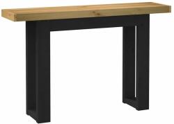 vidaXL konzolasztal NOAIN U alakú lábak 120x30x75 cm tömör fa fenyőfa (4100038) - pepita