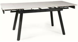 SIGNAL MEBLE John Luxus Bővíthető Kerámia Étkezőasztal Márvány Fehér-Fekete (JOHNBC120)