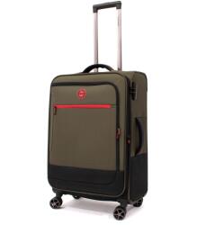 Ella Icon Shadow bőrönd 4 dupla kerékkel, Textil, 67x41x25 cm, Khaki