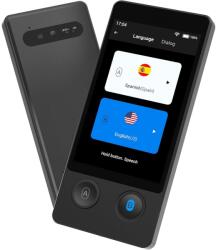 Valós idejű, kétirányú AI fordító, 144 nyelvű online azonnali hangfordítás, WIFI vagy hotspot intelligens fordító, 3, 7 hüvelykes HD érintőképernyő, 10 nyelvű offline fordítás, fényképek és ké (V-0144