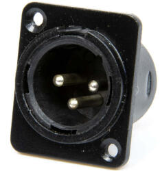 Thunder Germany XLR-562 XLR papa beépíthető aljzat, D ház, fekete (2, 5 x 3 cm)