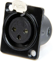 Thunder Germany XLR-563 XLR mama beépíthető aljzat, D ház, fekete (2, 5 x 3 cm)
