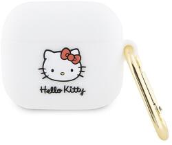 Hello Kitty szilikon 3D Kitty Head tok AirPods 3-hoz - fehér