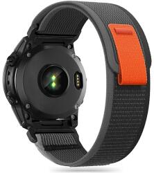 Tech-Protect nylon szíj Garmin Fenix 3 / 5X / 3HR / 5X Plus / 6X / 6X Pro / 7X készülékhez - fekete-narancs