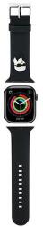 Karl Lagerfeld 3D gumi Karl fejszíj Apple Watchhoz 42/44/45/49mm - fekete