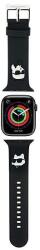 Karl Lagerfeld 3D gumi Karl& Choupette Heads szíj Apple Watchhoz 38/40/41mm - fekete