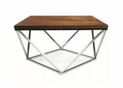 Signal Silver A Geometrikus Diófa MDF Króm Dohányzóasztal (SILVERAORS)