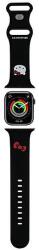 Hello Kitty szilikon Kitty fejszíj Apple Watchhoz 42/44/45/49mm - fekete