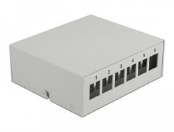 Delock Szürke 6 portos Keystone próbapanel (43410)