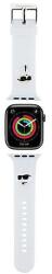 Karl Lagerfeld 3D gumi Karl& Choupette Heads szíj Apple Watchhoz 42/44/45/49mm - fehér