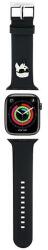 Karl Lagerfeld 3D gumi Karl fejszíj Apple Watchhoz 38/40/41mm - fekete