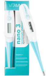 Vitammy Termometru electronic tip stilou cu varf flexibil Vitammy Nano 3, functie alarma pentru febra, memorarea ultimei masuratori, husa protectie