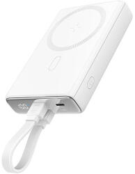 JOYROOM Powerbank Joyroom JR-PBM01 mágneses 10000mAh 20W állvánnyal + Lightning kábel - USB-C - fehér - dellaprint