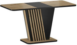 SIGNAL MEBLE Nevio Artisan Kihúzható Étkezőasztal Laminált Tölgy-Fekete Modern (NEVIODACZ125)