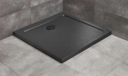 Radaway Doros Stone C akril zuhanytálca 90x90 cm ajándék szifonnal, fekete SDRC9090-01-54S (SDRC9090-01-54S)