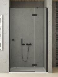 NEW TRENDY Reflexa Black zuhanyajtók 100 cm dönthető fekete matt/átlátszó üveg EXK-4903 (EXK4903)