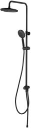 Omnires Nevada fűrdőszoba készlet fal trópusi zuhany opcióval fekete SYSNEVADABL (SYSNEVADABL)