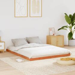 vidaXL viaszbarna tömör fenyőfa ágykeret 160 x 200 cm (847148)