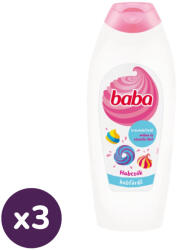 Baba krémhabfürdő málna és rózsafa illattal (3x750 ml) + ajándék matrica + ajándék törölköző