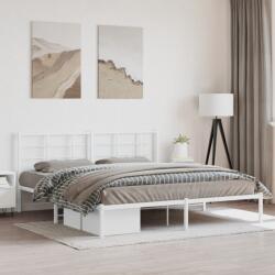 vidaXL fehér fém ágykeret fejtámlával 180 x 200 cm (355614)