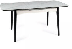 SIGNAL MEBLE Apollo Bővíthető Márvány Hatású Kerámia Étkezőasztal Fehér-Fekete (APOLLOBC120)