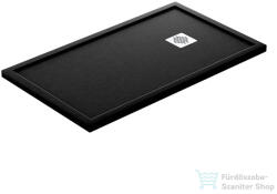 becrisa GRANADA 75x130 cm-es (A oldal x B oldal, lásd műszaki rajz) zuhanytálca sima felülettel, negro azabache GRA02L75X130 (GRA02L75X130)