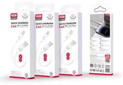 XO NB238 USB kábel, USB-A - USB-C, (1méter 2, 4A), fehér (Gyorstöltő)