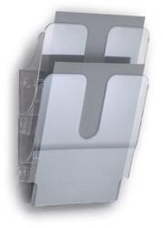 Durable Prospektustartó, fali, álló, A4, DURABLE "FLEXIPLUS 2", átlátszó (1709008400)