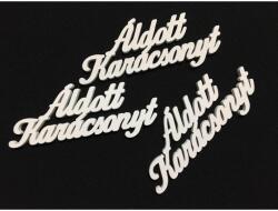 Áldott Karácsonyt fa felirat 15 cm