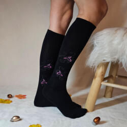 Yvonne Női térdzokni rózsaszín virág mintás 39-42 79022