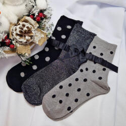 Aura Via Ajándék zokni 3 PÁR/CS LUREXES-CSILLOGÓS-PÖTTYÖS 38-41 36336