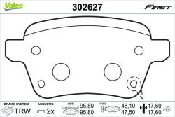 VALEO set placute frana, frana disc VALEO 302627 - automobilus