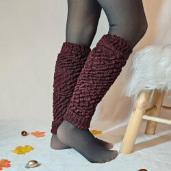  Vastag lábszármelegítő melír bordó 79032