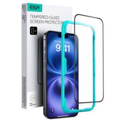 ESR képernyővédő üveg (2.5D, 0.33mm, 9H + segédkeret) FEKETE Apple iPhone 16 Plus (GP-164281)