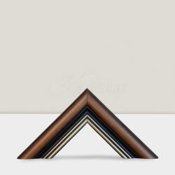 Keretshop 4 cm Dupla csíkos sötétbarna EGYEDI MÉRETBEN DCS40 (KS333205)