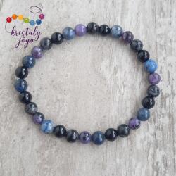 Kristály Jóga Shop Ónix, gabbró, dumortierit, csaroit 6 mm-es karkötő