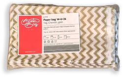 BontaBag 1 kg-os papírtasak antik arany cikk-cakk design mintával - 200 db (200 db)