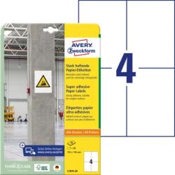 Avery-Zweckform Etichete universale 105x148mm Avery A4, adeziv puternic 20 coli