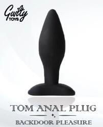 Guilty Toys Dop Anal Tom, Silicon, Negru, 9 cm, Guilty Toys