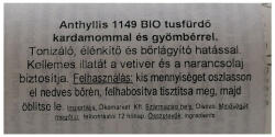 Anthyllis Bio kardamom és gyömbér tusfürdő 300ml
