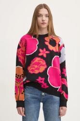 Desigual pulóver NIAGARA könnyű, női, fekete, 24WWJF32 - fekete M