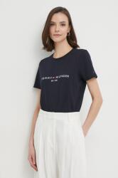 Tommy Hilfiger pamut póló sötétkék - sötétkék L